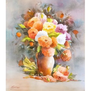 Shaima Umer, Bloom and grow forever, 22 x 26 Inchs, Watercolor on Paper, Floral Painting, AC-SHA-072